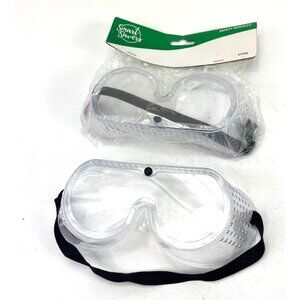 2 Smart Savers Safety Goggles Clear Lens Eye Protection Adjustable Strap 74d